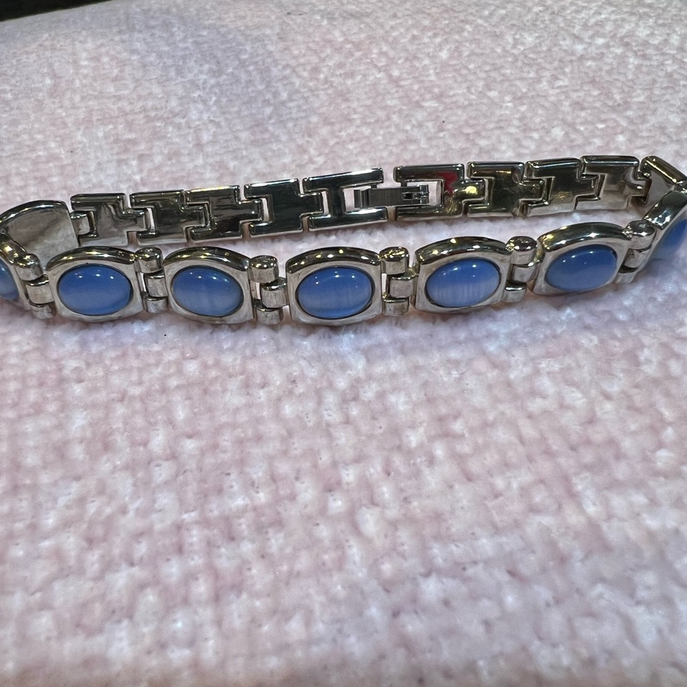 Vintage Sterling Silver Moon Glow Bracelet!